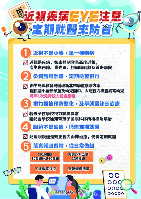 近視疾病EYE注意   定期就醫來防盲圖片